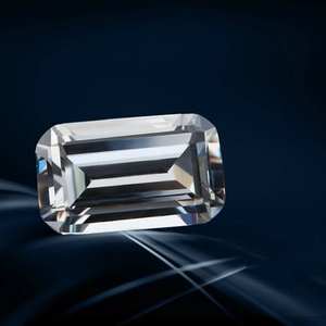 CONCEPTION Diamant de laboratoire taille émeraude 1-2 carats, pierre libre, couleur D, pureté VVS1, certifié IGI, modèle bague de fiançailles - Product Image 4