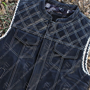 Unisex Waterproof Lambskin Genuine <b>Leather</b> Vest Wholesale Casual Fashion for Men Women Winter Use Plus Size Woven <b>Waistcoat</b> - Product Image 4