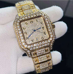 Nouvelle Montre de Luxe 2026 Entièrement Sertie de Diamants Moissanite, Mouvement Quartz, Montre Iced Out, Vente en Gros - Product Image 4
