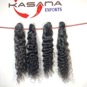 Extensions de cheveux indiens Remy, ondulés profonds, double trame, couleur naturelle, à clipser, 100g, 55+ % de cheveux les plus longs - Product Image 4