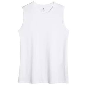 Débardeur d'été 100 % coton pour homme, coupe ample, bords bruts, tricoté, décontracté, sans manches, écologique, séchage rapide, respirant, col rond - Product Image 6