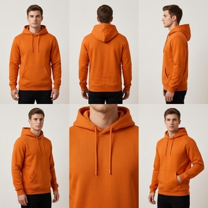 Sudadera con Capucha Unisex Lisa, Sudadera de Forro Polar Suave, Ropa Informal de Invierno para Calle - Product Image 3