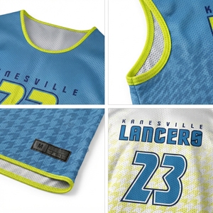 Jersey de Lacrosse Reversible Personalizado OEM, Transpirable, Sublimado, con Malla Frontal, para Entrenamiento Deportivo en Equipo para Adultos - Product Image 4