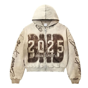 เสื้อฮู้ดซิปผู้ชายทรงโอเวอร์ไซส์ BRAND SPORTS 2026 พิมพ์ลายแบบ Sublimation สไตล์สตรีทแวร์ ผ้า French Terry สำหรับใส่ในฤดูใบไม้ร่วง - Product Image 2