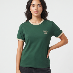 Camiseta Verde para Mujer, Cuello Redondo, Manga Corta, Color Sólido, Informal, Transpirable, Corte Regular - Product Image 1