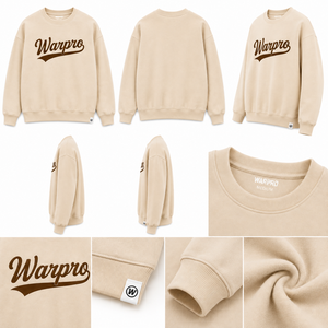 เสื้อสเวตเชิ้ตผู้ชายลำลองทรงโอเวอร์ไซส์ คอกลม ผ้าฟลีซเนื้อนุ่ม แขนยาว สไตล์สตรีทแวร์  รุ่นฮิตปี 2026  รับสกรีนโลโก้ - Product Image 4