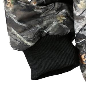 Custom Winter Retro Casual Thick Polar Black Silk Bomber Jacket Zip-Up Hooded Waterproof Windproof Unisex - Product Image 3