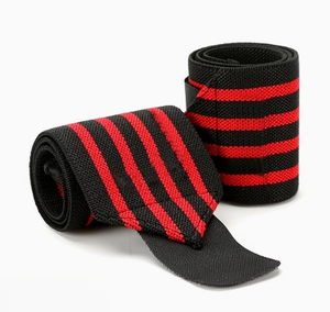 Bandes de maintien réglables pour poignets avec fermeture Velcro pour la musculation, unisexe, noir et rouge, sangles de soutien élastiques - Product Image 4