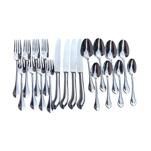 Ensemble de couverts en acier inoxydable de luxe, poli miroir, élégant, durable, réutilisable, pour une utilisation en hôtel lors de mariages - Product Image 5