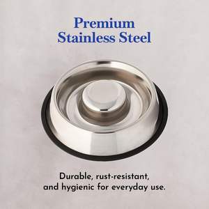Cuencos y comederos para mascotas de acero inoxidable redondeados ecológicos con logotipo personalizado, último diseño para perros a la venta para exportadores - Product Image 5