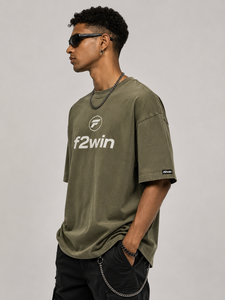 เสื้อยืดคอกลมแขนสั้นทรงปกติสำหรับผู้ชาย F2win ผ้าฝ้าย 220 กรัม พิมพ์ลายตัวอักษร ระบายอากาศได้ดี ขายดีประจำปี 2026 - Product Image 4