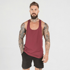 New Style Cut Out Sleeve Men's <b>Stringers</b> <b>Vests</b> Soft High Stretchable Racerback Design Loose Fitted Bodybuilding <b>Stringer</b> <b>Vest</b> - Product Image 4