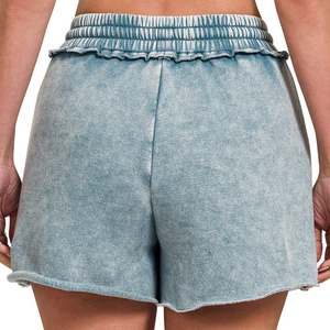 Shorts de Mujer de Alta Calidad, Lavado Medio, Manga Corta, Secado Rápido, Transpirables, Ecológicos, 100% Algodón, Cintura Media Elástica, Casuales - Product Image 6