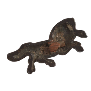 Accessoires de sabre japonais de la période Edo, en cuivre antique poli, motif cheval au galop, sans marque - Product Image 5