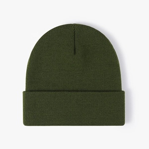 Unisex Beanie <b>Hat</b> 100% Acrylic Knit Solid Color Casual Style Adult 58-60CM Head Circumference <b>Winter</b> Warm Outdoor 2027 - Product Image 2