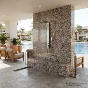Carreaux flexibles en porcelaine Magic Terra Matte, texture travertin, design moderne - Product Image 4