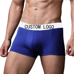 Wholesale OEM SALUBRIOUS SPORTS Men's Mid-Rise Underwear Long <b>Boxers</b> Knitted Breathable Anti-static Eco-Friendly 100% Cotton - Product Image 2