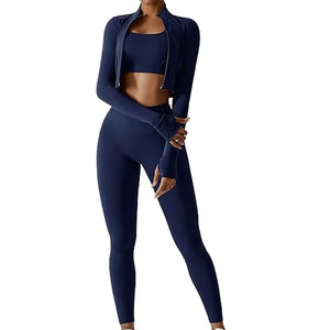 Fashion Style Sportswear Women 3 Piece <b>Yoga</b> <b>Set</b> Wholesale Women 3 Piece <b>Yoga</b> <b>Set</b> Made In Pakistan Women 3 Piece <b>Yoga</b> <b>Set</b> - Product Image 1