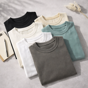 Sweat-shirts pour hommes de qualité supérieure, surdimensionnés, décontractés, en coton French Terry, à manches longues, col rond, 330 g/m², vente en gros - Product Image 1