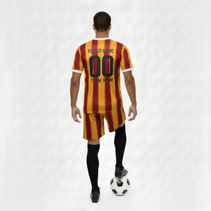 Conjunto de Uniforme de Fútbol de Secado Rápido y Transpirable, 100% Poliéster, Logotipo Personalizado, Nombre del Equipo Personalizado, Ropa Deportiva Unisex para Adultos al por Mayor - Product Image 3