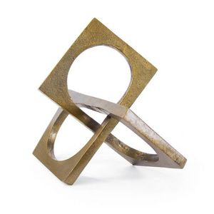 Elegante Escultura de Pez en Aluminio Dorado con Base de Metal Negro, Estatua Decorativa de Lujo para Mesa de Centro - Product Image 2