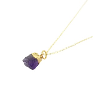 Collar con Colgante de Amatista Hecho a Mano, Piedra Preciosa Natural de 8-10 mm, Cadena con Baño de Rodio, Joyería de Piedra de Nacimiento de Febrero - Product Image 2