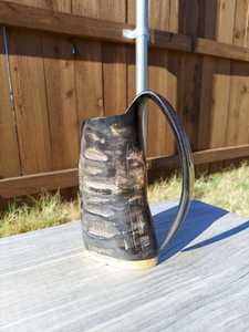 Mug à boire en corne de viking, fabrication indienne, écologique, grande capacité, portable, taille personnalisable, pour boissons chaudes/froides - Product Image 6