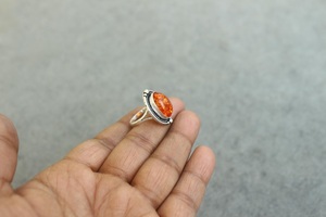 Bague ovale en ambre baltique véritable, argent sterling 925, bijoux faits à la main, fournisseur en gros - Product Image 5