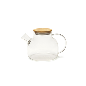 Tetera de Vidrio Excelsa de 1 L Transparente con Tapa de Madera para una Vida Ecológica - Product Image 1