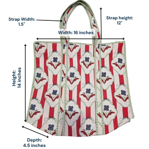 Sac fourre-tout en coton à motif géométrique floral, style bohème, fait main, léger, fermeture éclair, pliable, écologique, pour l'été et la plage - Product Image 2