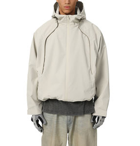 Chaquetas de Lluvia de Lona Unisex con Logotipo Personalizado al por Mayor, 100% Algodón, Impermeables, Transpirables, con Capucha y Diseño de Letras - Product Image 5