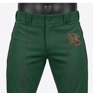 Green Baseball <b>Knicker</b> Pants Men High Waist Embroidery Logo Breathable Stretch Fabric Athletic Pants - Product Image 4