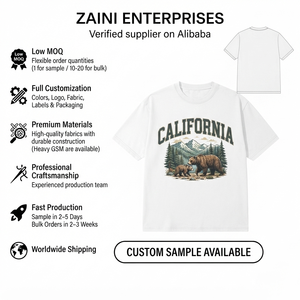 Camiseta Sencilla para Hombre, 270g, Jersey de Algodón Premium, Antiarrugas, Suave y Transpirable, Impresión Personalizada, OEM, ODM - Product Image 1