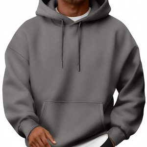 Sweat-shirt à capuche décontracté pour homme en molleton premium, coupe classique, en coton épais, avec poches, pour l'hiver, marque personnalisée, OEM, ODM, vente en gros de vêtements - Product Image 6