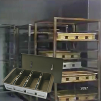 ATLAS STAR Moule à pain antiadhésif en alliage d'aluminium 900g à 4 sangles avec couvercle, ustensile de cuisson professionnel pour usine de boulangerie centrale