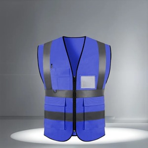 Gilet de travail haute visibilité classe 2 vert noir en maille polyester réfléchissant, gilet de sécurité industriel pour homme et femme - Product Image 5