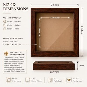 Sheesham Wood 3D <b>Deep</b> Box Photo <b>Frame</b> Shadow Box Wholesale | Handcrafted - Product Image 3