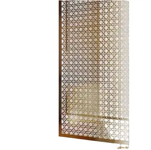 激光切割装饰板定制黄铜铜铝穿孔激光切割金属屏风阳台装饰房间隔板