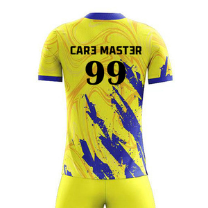 ชุดฟุตบอลคุณภาพสูงแบบใหม่สำหรับทีมและชุดกีฬา ออกแบบและโลโก้ได้ตามต้องการ สีพื้นสำหรับชุดฟุตบอลแบบ unisex - Product Image 6