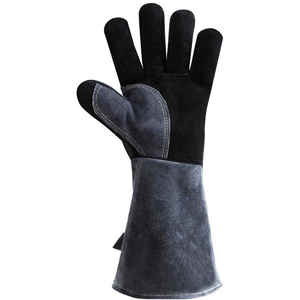 Gants de travail industriels d'extérieur à manches longues pour soudage TIG, en cuir de vachette anti-chaleur, prix de gros, pour soudeurs - Product Image 2