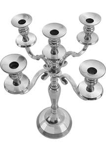 Candelabro de Cristal de 5 Brazos Chapado en Oro de Alta Calidad, Estilo Antiguo, Duradero, para Decoración de Bodas y Hogar - Product Image 6