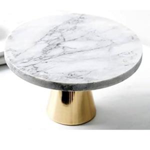 Support à gâteau moderne en métal, forme arrondie, à un seul niveau, pour fête, célébration, anniversaire, présentoir décoratif pour gâteau - Product Image 1