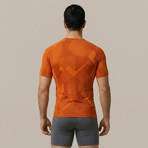 Custom Men's Sporty Jersey <b>Half</b> <b>Sleeve</b> Compression Fitness <b>Shirt</b> Stretch Athletic Gym Workout Performance Gym T <b>Shirt</b> - Product Image 2