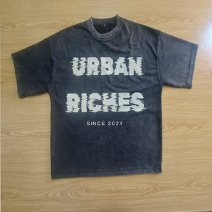 Custom 310g Heavy Weight Shorts Sleeve Loose t Shirts <b>for</b> <b>Men</b> and Women Boxy <b>Cropped</b> Fit Digital Printed Logo Front - Product Image 5