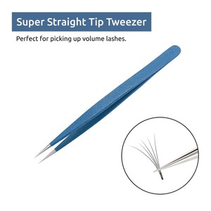 Pinces à épiler pour extensions de cils en acier inoxydable de haute qualité, couleurs personnalisées, volume élevé, pointues, service OEM/ODM, logo personnalisé - Product Image 3