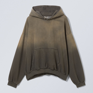 Custom <b>Men</b>’s Vintage <b>Brown</b> Oversized Pullover <b>Hoodie</b> with Drop Shoulder and Kangaroo Pocket Streetwear Sweatshirt - Product Image 3