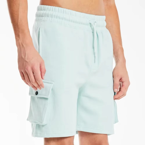 Conjunto de Verano para Hombre, 100% Poliéster, Camiseta de Manga Corta y Pantalones Cortos Tipo Cargo, Color Sólido, Estilo Deportivo Informal, con Logotipo Personalizado - Product Image 6