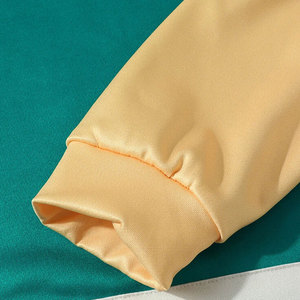 Sudadera con Capucha para Hombre, Diseño Color Block, Manga Raglán, Estilo Casual, Corte Regular, Verde, Amarillo, Rojo - Product Image 6