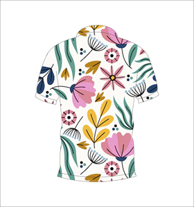 เสื้อโปโลพิมพ์ลายดอกไม้แบบกำหนดเอง แขนสั้น สวมใส่สบาย เหมาะสำหรับกอล์ฟ เทนนิส ชุดทีมฤดูร้อน - Product Image 2