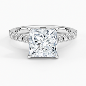 BOJ <b>Ring</b> 0109 Princess Cut 925 <b>Silver</b> Lissome Prong Setting <b>Solitaire</b> Diamond <b>Ring</b> 2ct D Color VVS1 Moissanite GRA Certified - Product Image 1